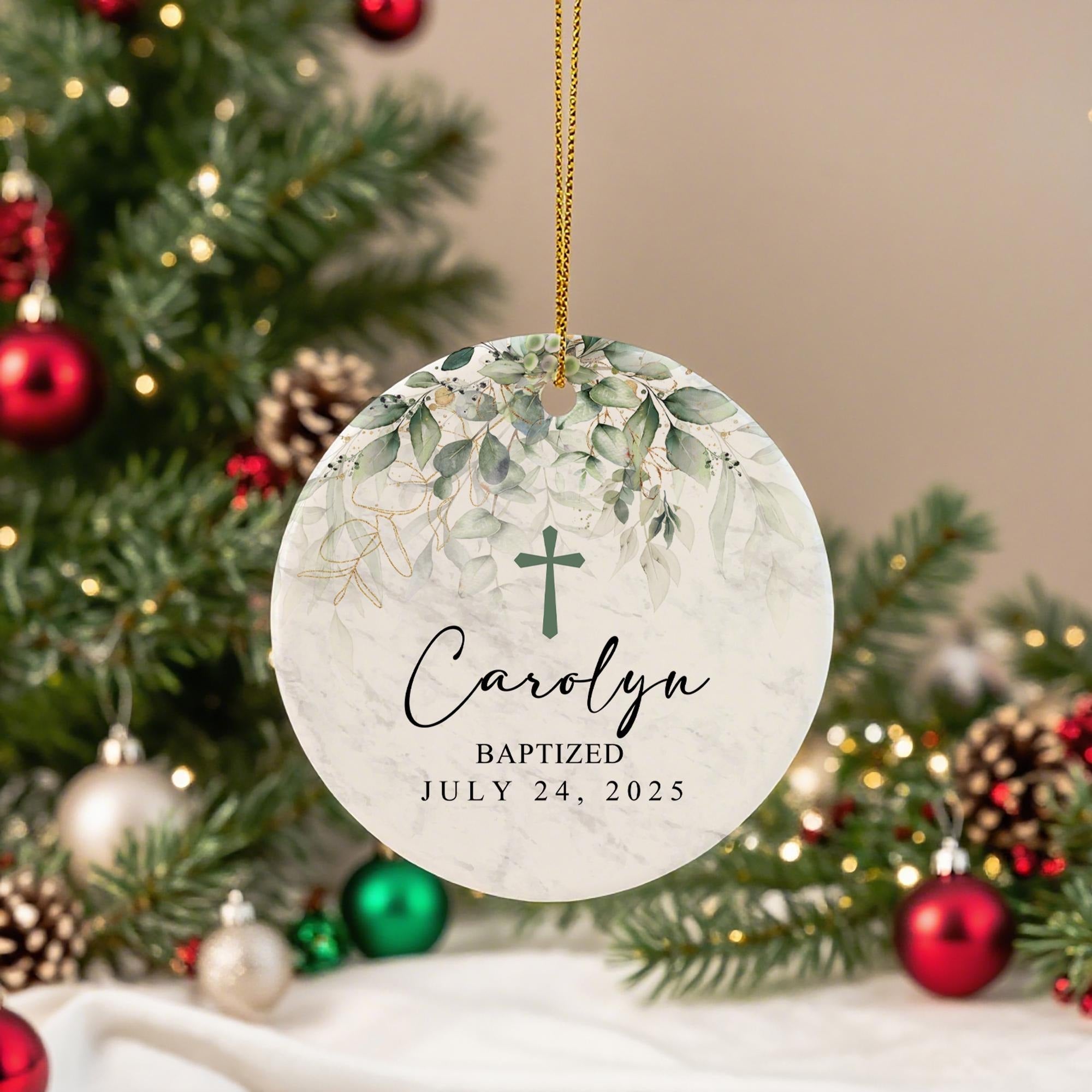 Personalized Christmas Ornament and Ornament Baptism Gift for Boy, Nativity Scene Christmas Decor, Jesus Birth Ornament, Ideas For Christmas Trees DCLAF08